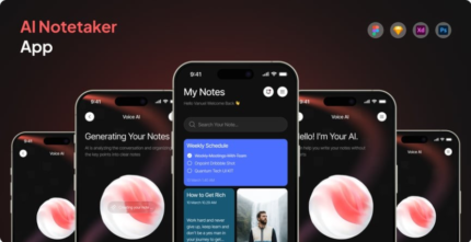 AI Notes App UI Design Resources (UI Source Files Download)