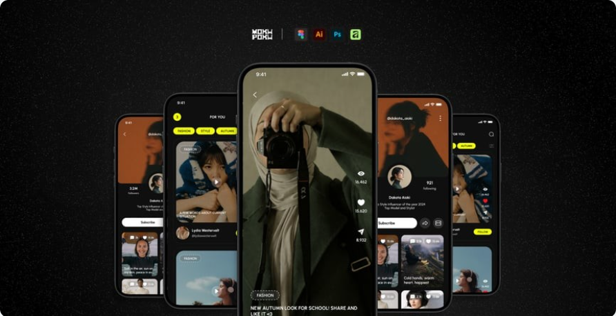 8bc90bdb-1ca1-4cae-9291-e805a2e71ac6 Download UI design resources for lightweight video social networking and short video applications. - Image 1